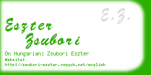 eszter zsubori business card